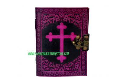 Rustic Town Celtic Cross Embossed Leather Journal Notebook Diary Gifts for Men Women Christmas Gifts Book Of Shadow